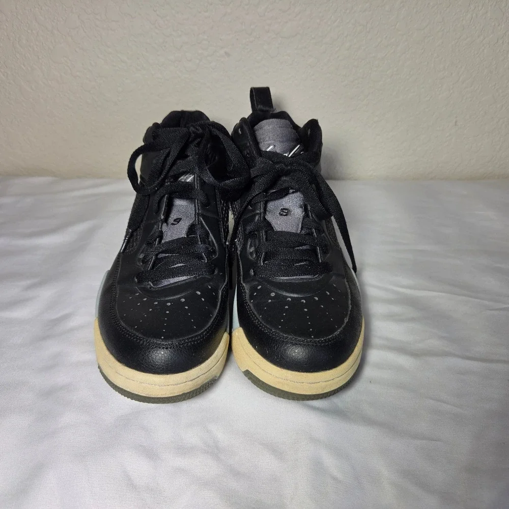 Nike Air Jordan Flight Black White Grey Sneakers 654975-001 Youth Size 6Y